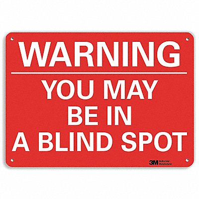 Warning Sign 10 H 14 W Aluminum