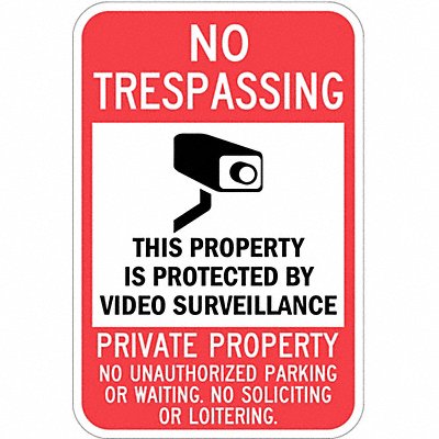 Property Sign No Trespass 18 In 12 In