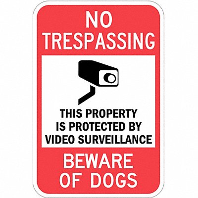 Property Sign No Trespass 18 In 12 In