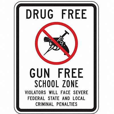 School Zone Sign 18 H 12 W Alum