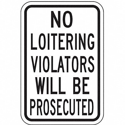 Traffic Sign 18 x 12In BK/WHT Text