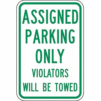 Parking Sign 18 H 12 W Aluminum