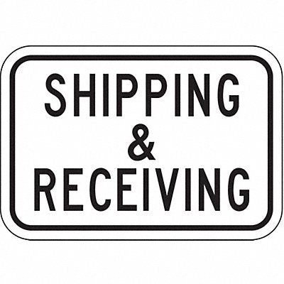 Parking Sign 18 x 24In BK/WHT Text
