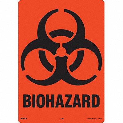 Biohazard Label 7 x 10 In PK10