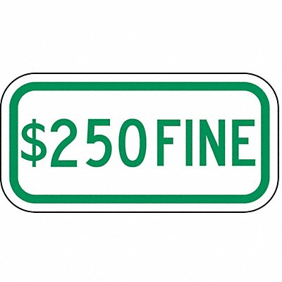 D9585 Handicap Parking Sign 6 H 12 W Alum