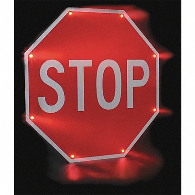 LED Stop Sign Stop White/Red