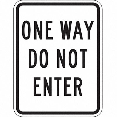 D9713 Traffic Sign 24 H 18 W Aluminum