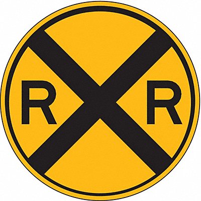 D9728 Railroad Sign 30 H 30 W Aluminum