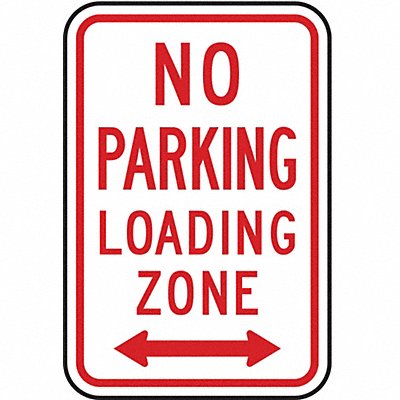 No Parking Sign 18 H 12 W Aluminum