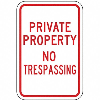 D9726 Traffic Sign 18 x 12In R/WHT Text H-16