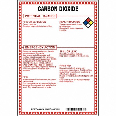 Chem Sgn 10 x 7In Blk/Rd/Ble/Yllw on Wht