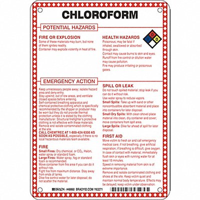 Chem Sgn 10 x 7In Blk/Rd/Ble/Yllw on Wht