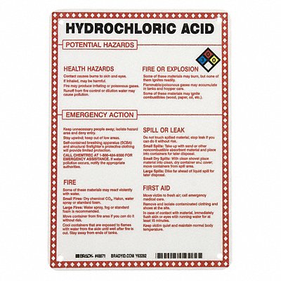 Chem Sgn 10 x 7In Blk/Rd/Ble/Yllw on Wht