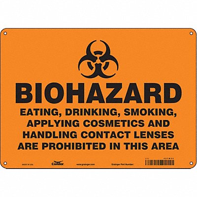 Biohazard Sign 14 W 10 H 0.032 Thick