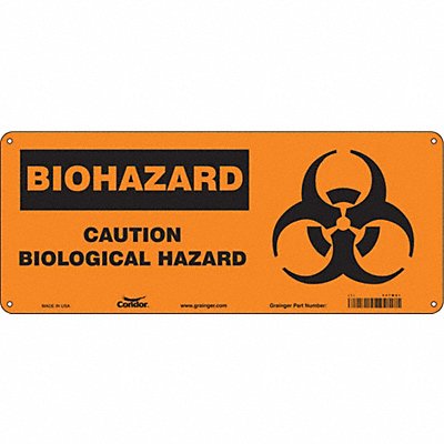 Biohazard Sign 17 W 7 H 0.055 Thick