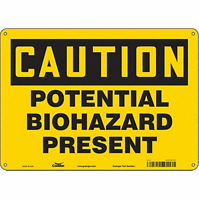 Biohazard Sign 14 W 10 H 0.032 Thick
