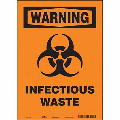 Biohazard Sign 10 W 14 H 0.004 Thick