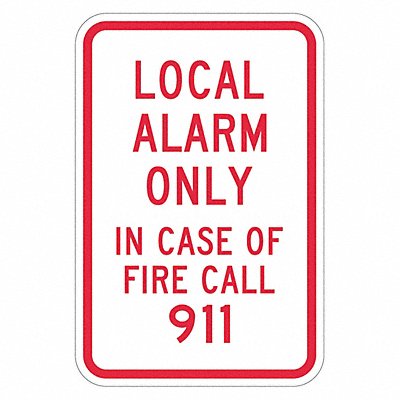 Fire Sign 18 H 12 W Aluminum
