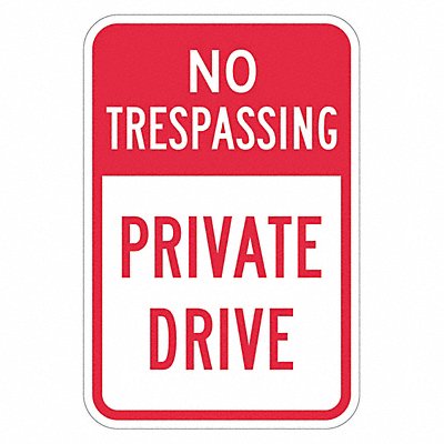 Warning Sign 18 H 12 W Aluminum