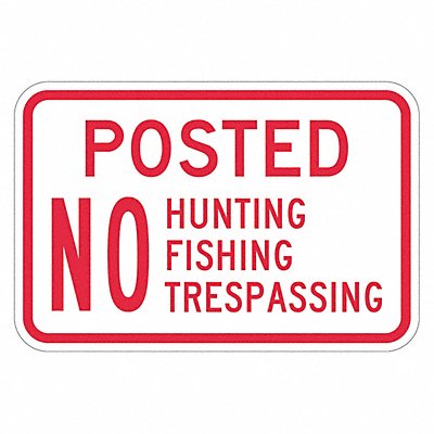 Warning Sign 12 H 18 W Aluminum
