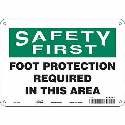 Safety Sign 7 H 10 W Plastic