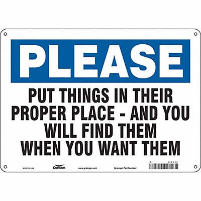 Safety Sign 14 10 0.055 Thickness
