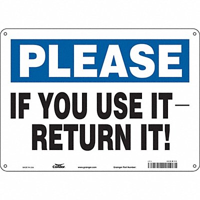 Safety Sign 14 10 0.055 Thickness