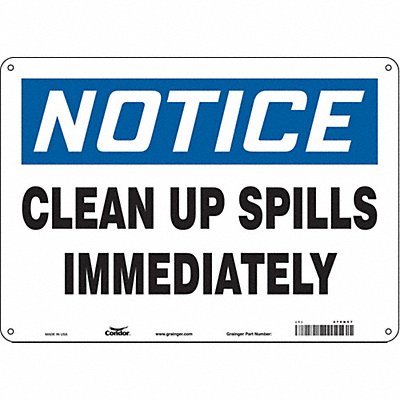 Safety Sign 14 W x 10 H 0.055 Thick