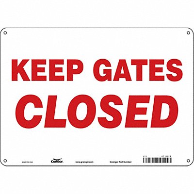 Safety Sign 14 W x 10 H 0.055 Thick