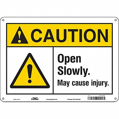 Safety Sign 14 W x 10 H 0.055 Thick