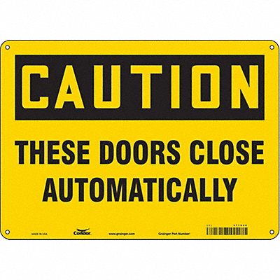 Safety Sign 14 W x 10 H 0.055 Thick