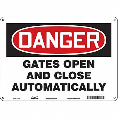 Safety Sign 14 W x 10 H 0.055 Thick