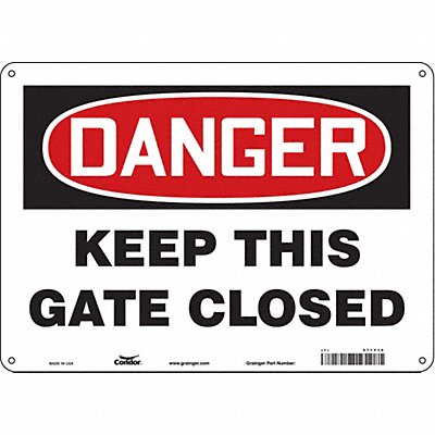 Safety Sign 14 W x 10 H 0.055 Thick