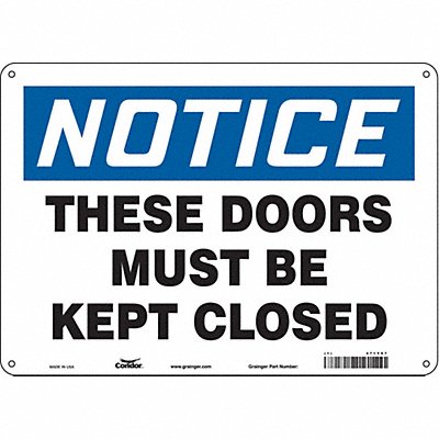 Safety Sign 14 W x 10 H 0.055 Thick