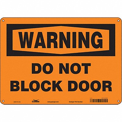 Safety Sign 14 W x 10 H 0.055 Thick
