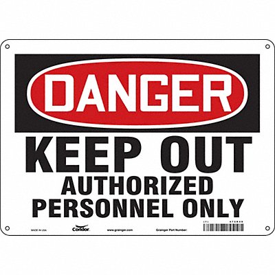Safety Sign 14 W 10 H 0.055 Thickness