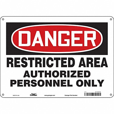 Safety Sign 14 W 10 H 0.055 Thickness