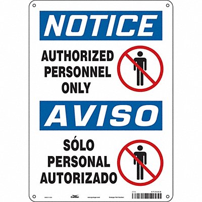 Safety Sign 10 W 14 H 0.055 Thickness