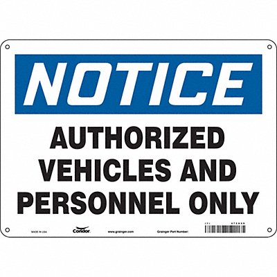 Safety Sign 14 W 10 H 0.055 Thickness