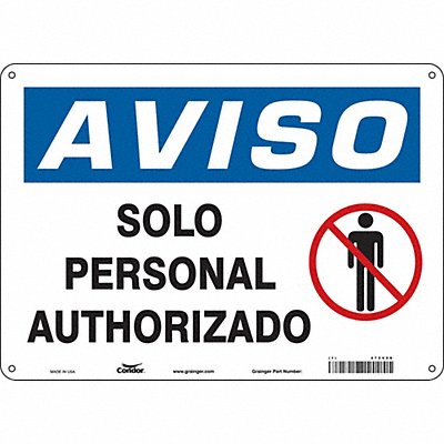 Safety Sign 14 W 10 H 0.055 Thickness