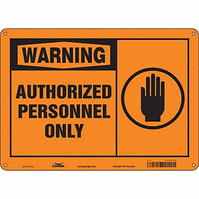 Safety Sign 14 W 10 H 0.055 Thickness