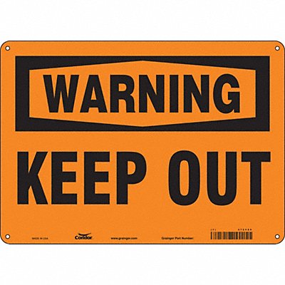Safety Sign 14 W 10 H 0.055 Thickness