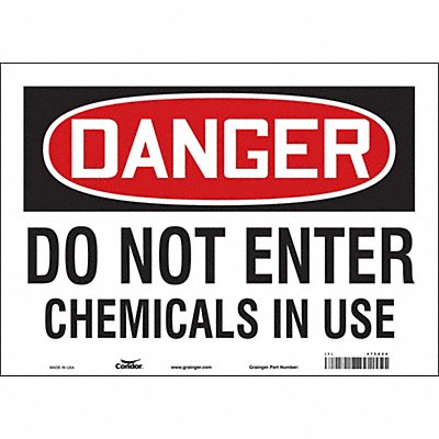 Chemical Sign 14 W 10 H 0.004 Thick