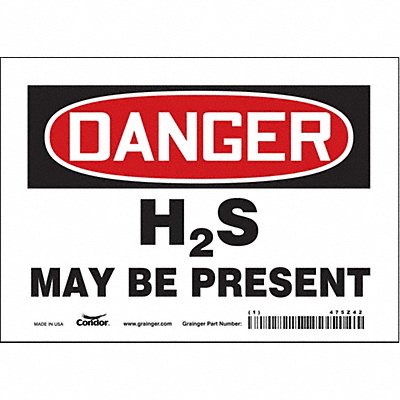 Chemical Sign 7 W 5 H 0.004 Thickness