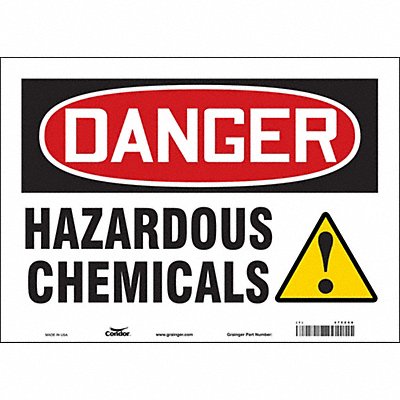 Chemical Sign 14 W 10 H 0.004 Thick