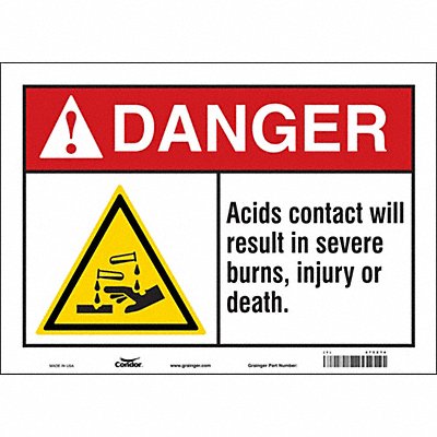 Chemical Sign 14 W 10 H 0.004 Thick