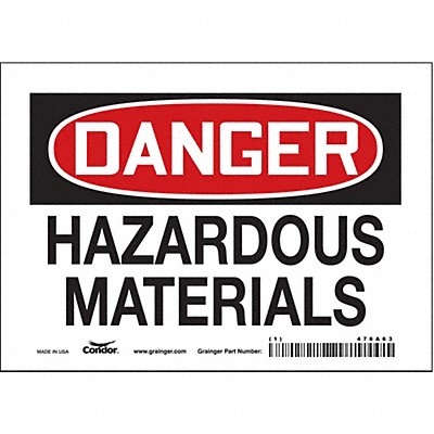 Chemical Sign 7 W 5 H 0.004 Thickness