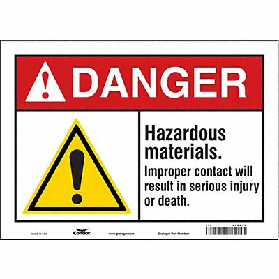 Chemical Sign 14 W 10 H 0.004 Thick