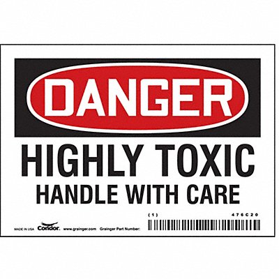 Chemical Sign 5 W 3-1/2 H 0.004 Thick