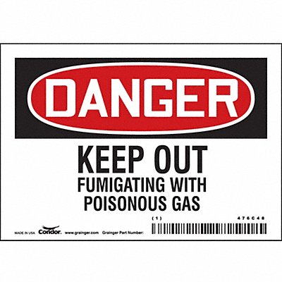Chemical Sign 5 W 3-1/2 H 0.004 Thick